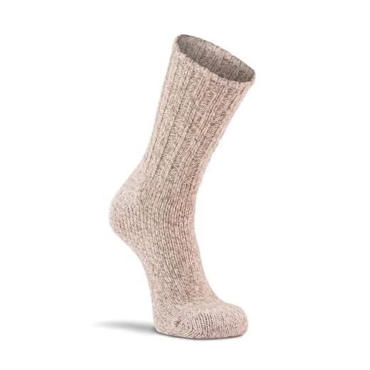 FoxRiver womens Norsk Heavyweight Outdoor Crew hiking socks, Brown, 6-8.5 US
