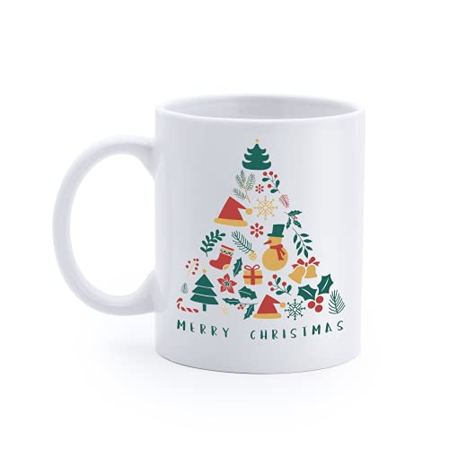 Tazza ** MERRY CHRISTMAS ** motivo natalizio - 11 oz - Idea regalo per natale ** Ottima qualità**