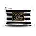 Suike Good Vibes Only Modern Black and White Stripe Gold Beauty Hidden Zipper Home Decorative Rectangle Throw Pillow Cover Cushion Case Boudoir 12x20 Inch One Side Design Printed Pillowcase
