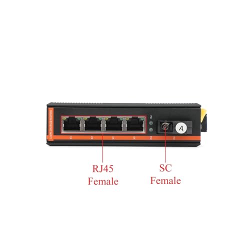 Convertisseur SFP vers 4 RJ45 monomode SC Gigabit pour réseau industriel