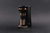 Bestron Kaffeemaschine mit Isolierbecher, Für gemahlenen Filterkaffee, 2 Große Tassen, 750 Watt, Edelstahl, Farbe: Kupfer – Ansicht 4