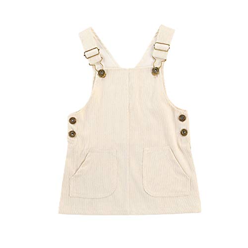 Mlpeerw Newborn Baby Girl Overall Dress Kids Velvet Solid Adjustable Strap Pocket Suspender Dresses Skirt Bib Outfits  cover