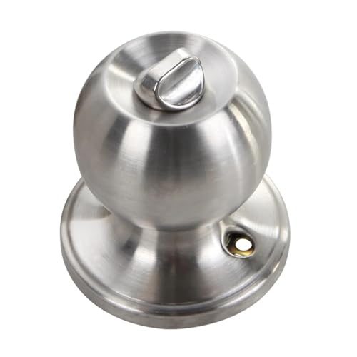 Manetas para puertas Manija de puerta redonda de acero inoxidable, cerradura de perilla de puerta, perillas de puerta redondas internas, cerradura de paso de entrada con llave