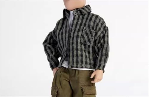 Chemises plaid figurine 1/12 coutures haute précision - 2