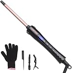 Mini Curling Iron 3/8 Inch for Short Hair, 100℃-230℃ Small Curling Wand | 9mm Tiny Hair Curler with Dual Voltage for Traveling, Ceramic Coating