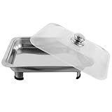 Plat de service rectangulaire : idéal pour servir de grandes portions, ce plateau en acier inoxydable avec couvercle est conçu pour sublimer vos repas. support pour plat chauffant et couvercle inclus