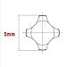 10 with Point Cross Shape Metal Dome Reset Switch 5 6 7 8 10 12 14 16 20 MM Micro Membrane Switch SPST Momentary On/Off Tactile(Diameter 12mm)
