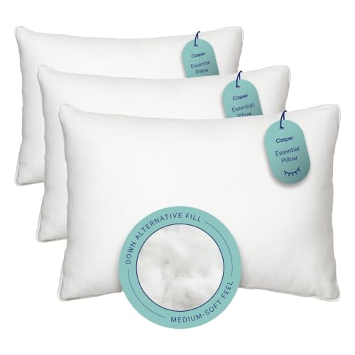 Image of Casper Sleep Essential Pillow - King Down-Alternative Bed Pillow, King (Pack of 3)