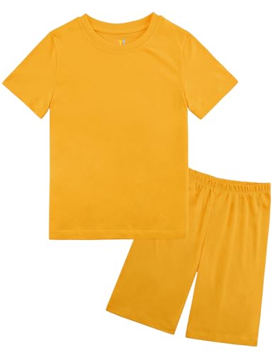 Boys Summer Outfits,Cotton Ultra-Soft T Shirt and Short Sets for Toddler Little Girl,2 Piece Kids Clothes Sets 18M-8Y