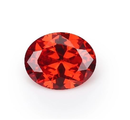 Pierres précieuses orange oxyde de zirconium ovale facetté gemme synthétique artisanat