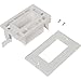 Buyer's Point Recessed Low Voltage Cable Wall Plate w/Built-In Mounting Wings | UL Listed, Single Gang, Cord Concealer for Wall Mount TV, Gaming PC and Home Theater Systems (White) – 2 Pack