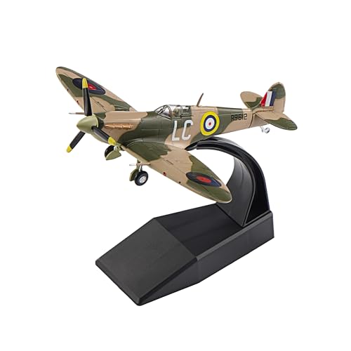 Udnorbay Spitfire Die-cast Airplanes-1/72 Scale WWII British Metal Fighter Aircraft Model for Collector, Aviation Enthusiast-Premium Collectiable with Display Stand