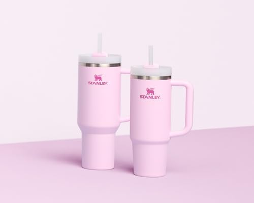 STANLEY Quencher H2.0 Tumbler with Handle and Straw 40 oz | Flowstate 3-Position Lid | Cup Holder Compatible for Travel | Insulated Stainless Steel Cup | BPA-Free | Cherry Blossom — view 6