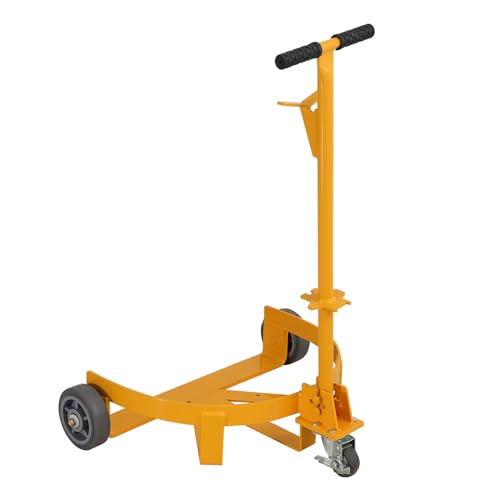 Hasopy 55 Gallon Drum Dolly, 1200lbs Capacity Oil Drum Caddy, Low Profile Barrel Dolly Cart with Adjustable Handle for Workshop Factory Warehouse