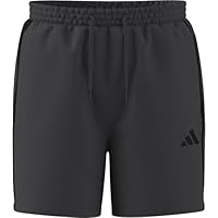 adidas Uomo Essential Three Stripes Chelsea Base Short, Grey Six/Black, L