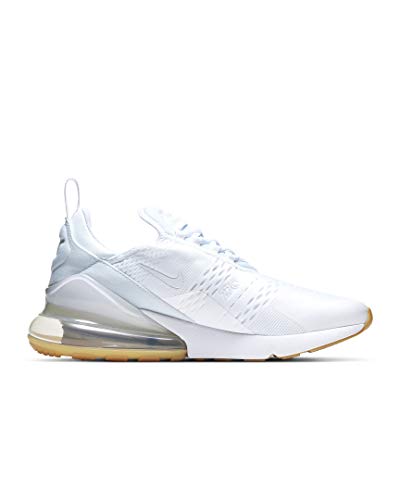 Image of Nike Men's Air Max 270 Shoes, White /Gum Light Brown /White, 14