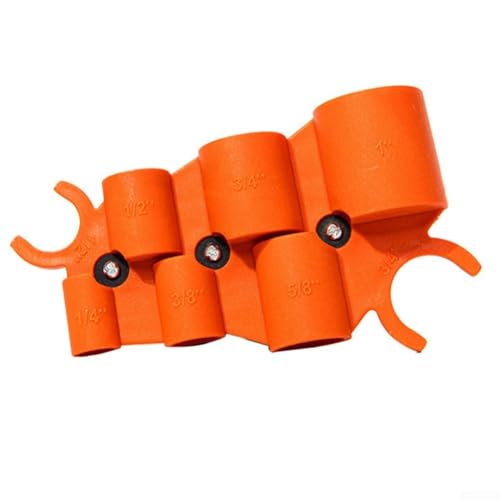 Hasaller - Jauge de profondeur et outil d'ébavurage de tuyau, outil de mesure 6 tailles pour profondeur de tuyau et diamètre extérieur 6,35 mm à 2,5 cm, compatible avec plusieurs matériaux de tuyauterie