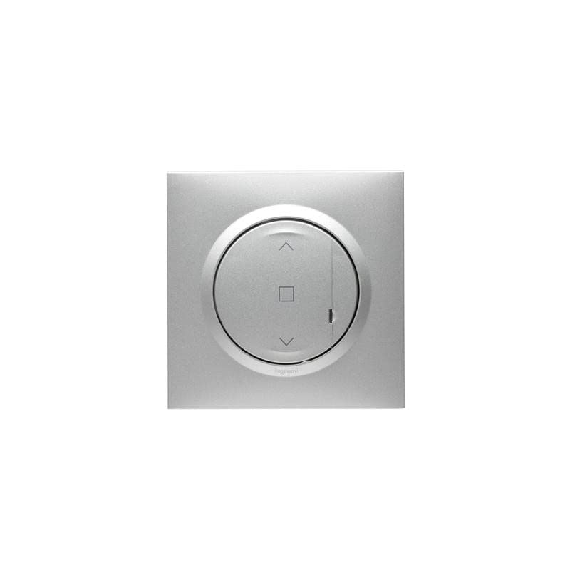 Legrand - Wireless roller shutter control for connected dooxie installation with Netatmo with aluminium effect plate