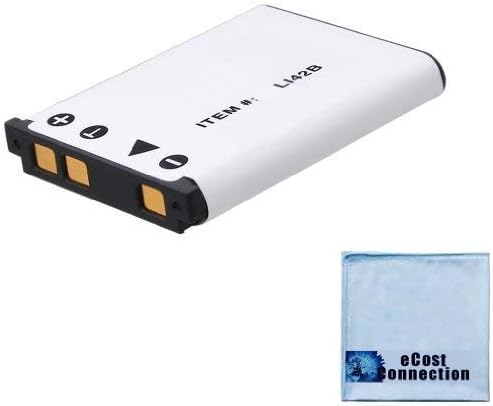 LI-42B Battery for Olympus Cameras FE-320, FE-340, FE-350, FE-360, FE-3000, FE-3010, FE-4000, FE-4010, FE-4030, FE-5000 + Microfiber Cloth