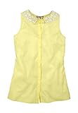  AJC Damen-Bluse Bluse mit Spitzenkragen Gelb Größe 42