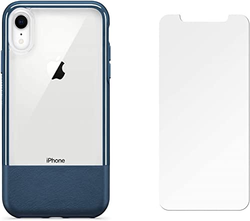 OtterBox - Carcasa ultrafina para iPhone XR (solo incluye protector de pantalla de cristal templado, piel y resistente a los arañazos), color azul y transparente