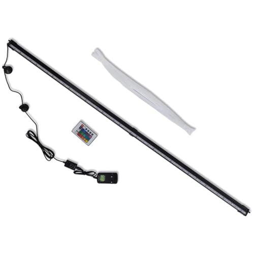 Mokuyary Lampe LED de Bulles d'aquarium RVB 107 cm, Éclairage LED pour Aquarium