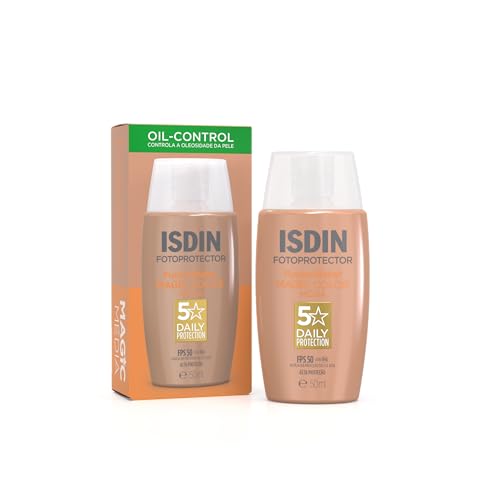 Protetor Solar Facial ISDIN Fusion Water 5 Stars Color FPS 50 50ml – Cor Média