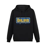 Ohlins - Sudadera con capucha y bolsillo canguro, sudadera unisex para hombre, Negro, M