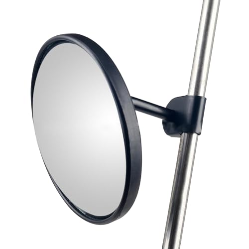 トラックバックミラー、ブラインドスポットミラー - トラック用凸面鏡高精細バックミラー 360 度回転可能 -トラックロアビューミラー、小型丸ミラー、大型アークリフレクター、リバースミラー、死角バックミラー、大視野補助リバースミラー スチールアーム付き簡単