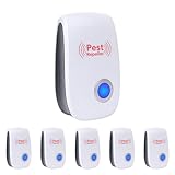 6 Pack Ultrasonic Pest Repeller, 2026 Upgraded Plug In Indoor Pest Control for Bugs, Mosquitoes, Roaches, Ants, Rodents, Mice, Spiders, and Cockroach, Electronic Insect Repellent Safe for Pets & Kids