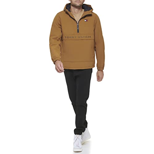 Image of Tommy Hilfiger Adaptive Men's Performance Fleece Lined Hooded Popover Jacket