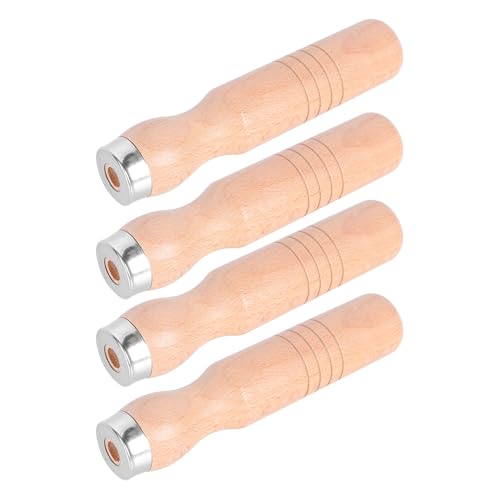 Gadpiparty Limas de Corte Mango de Madera de Haya Roja Nº 5 Juego de 4 Piezas Mango Ergonómico para Herramientas Manuales Escofina Resistente para Trabajo en Madera y Metal Uso Doméstico