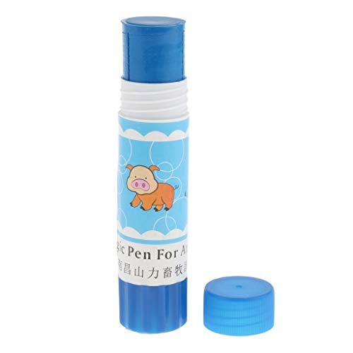 perfk Red Green Blue Livestock Pig Marker Marking Crayon, Water Soluble, Safe - Blue, 30x115mm