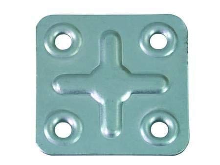 PIASTRA GIUNZIONE 4 FORI mm.40x40 ZINCATA (200 Pezzi)