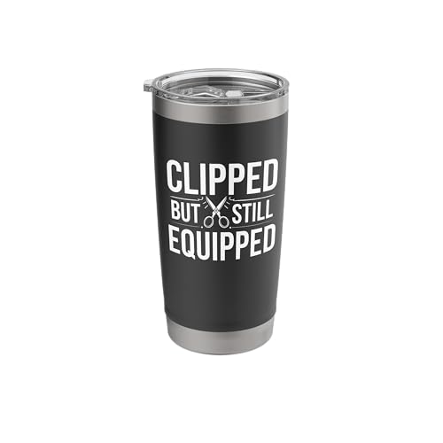 Clipped But Still Equipped Funny Vasectomy Recovery Stainless Steel Insulated Tumbler