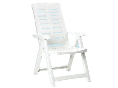 Silla sillón multiposizioni de resina L60 x P61 X H109 cm.