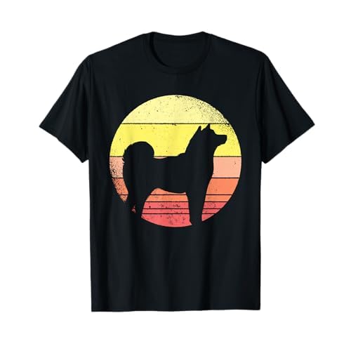 Großer Shiba Inu Silhouette Japan Dogecoin Hund T-Shirt