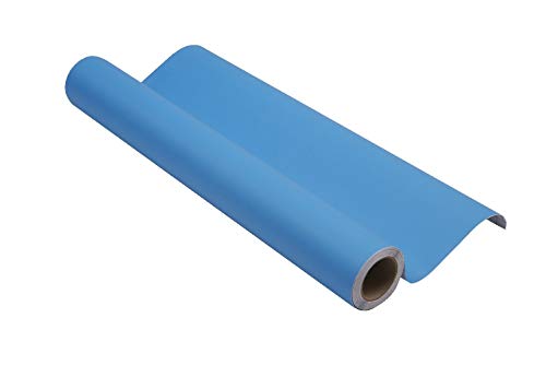 Removable Solid Wallpaper - Peel And Stick Paint - 23.5 Inches Wide By 32 Feet Long Roll (Monterey Blue) #TOP4