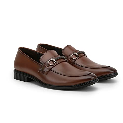 Image of Lambard Belly Shoes for Men | Stylish Leather Loafers for Men | Versatile Slip On Formal Shoes for Men | Men's Footwear for All Occasions | Durable Shoe with High Grip Soft Sole.