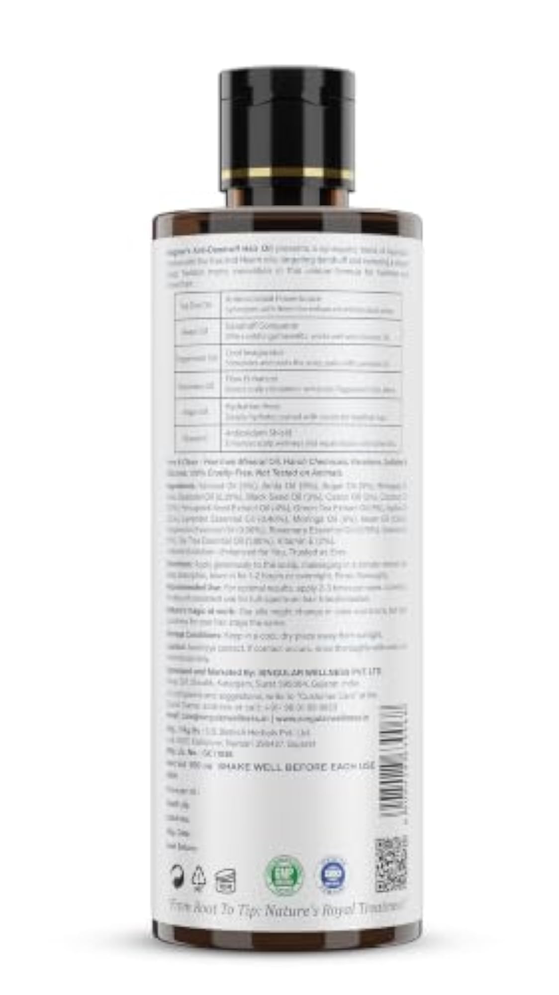 Anti Dandruff Ayurvedic Scalp Ritual Hair Oil, 100ml