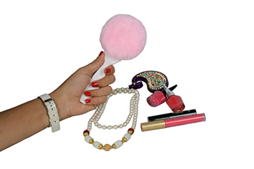 Image of The ChipmunK Store's Makeup Powder puff Combo with handle (Blue, Pink)