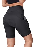 BERGRISAR Fahrradhose Damen Gepolstert Radlerhose Radhose mit 4D Sitzpolster Atmungsaktiv Elastische Schwarz L