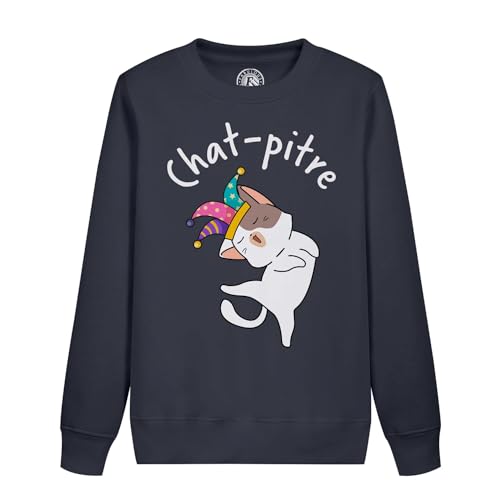 Sweatshirt enfant chat pitre avec motif humour et tissu respirant longue durée
