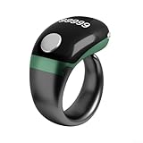 Anillo de conteo inteligente para seguimiento de fitness, compatible con Bluetooth con pantalla digital y recordatorio de tiempo, material ABS en negro/dorado/verde/gris (verde)