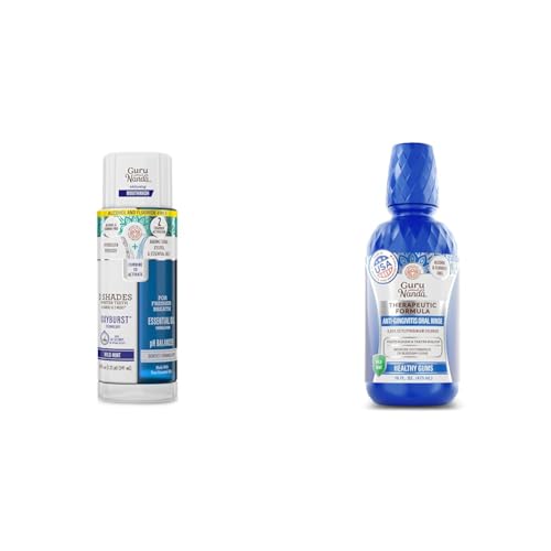 GuruNanda Teeth Whitening Dual Barrel Oxyburst Mouthwash Alcohol & Fluoride-Free Hydrogen Peroxide & Anti-Gingivitis Oral Rinse with 0.05% CPC Alcohol & Fluoride-Free Plaque Removal Tartar Control image 2