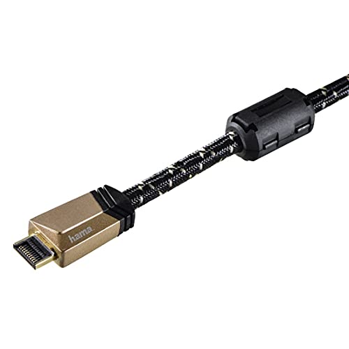 Hama HDMI Anschlusskabel [1x HDMI-Stecker - 1x HDMI-Stecker] 1.5m Schwarz