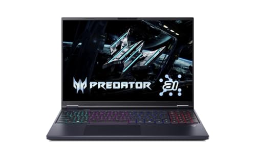 Image of acer Predator Helios Neo 16 AI, Intel Core Ultra 9 Processor,RTX 5070-8 GB GDDR7,32 GB /2 TB, WQXGA IPS, 16.0 inch /40.64 cm, 240Hz, Win 11 Home, Abyssal Black, 2.7 kg, PHN16-73,RGB KB, Gaming Laptop