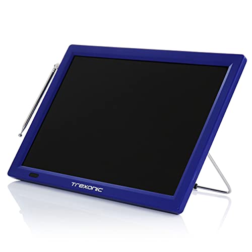 Image of Trexonic Portable Rechargeable 14 Inch LED TV with HDMI, SD /MMC, USB, VGA, AV in /Out and Built-in Digital Tuner, Blue