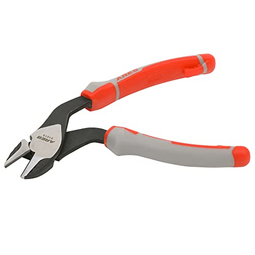Ares 51015 – 7-Inch Angled Head Diagonal Cutter Pliers – Double Injection Handles Provides Superior Grip Control And Strength – Offset Angled Head Offers Increased Access And Leverage #TOP4