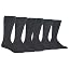 Diagonal Pin Stripe Black (6 Pairs)
